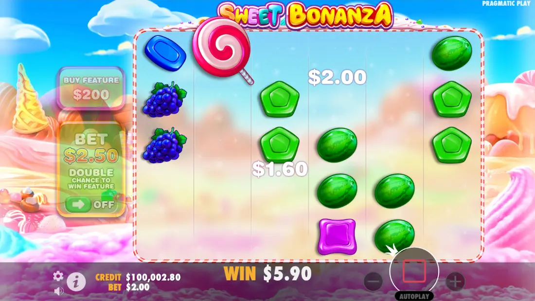 Pantalla del juego Sweet Bonanza
